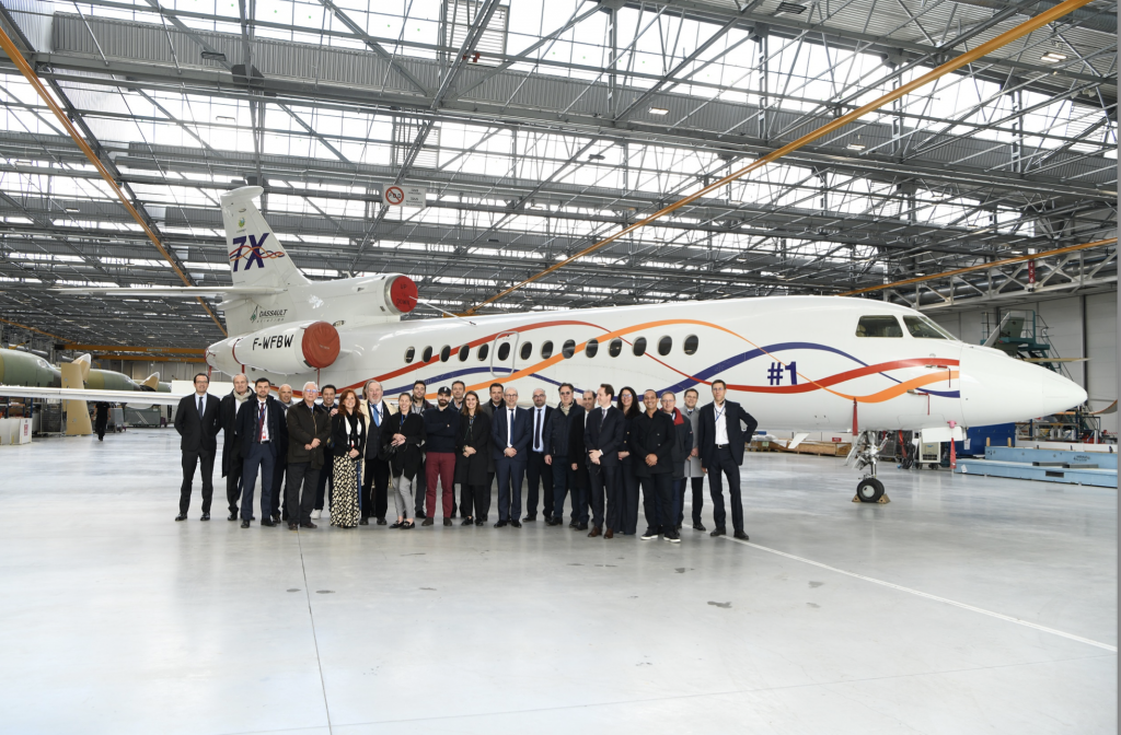 Des membres du nouveau Bureau et de EBAA France à Dassault Aviation, Mérignac. 